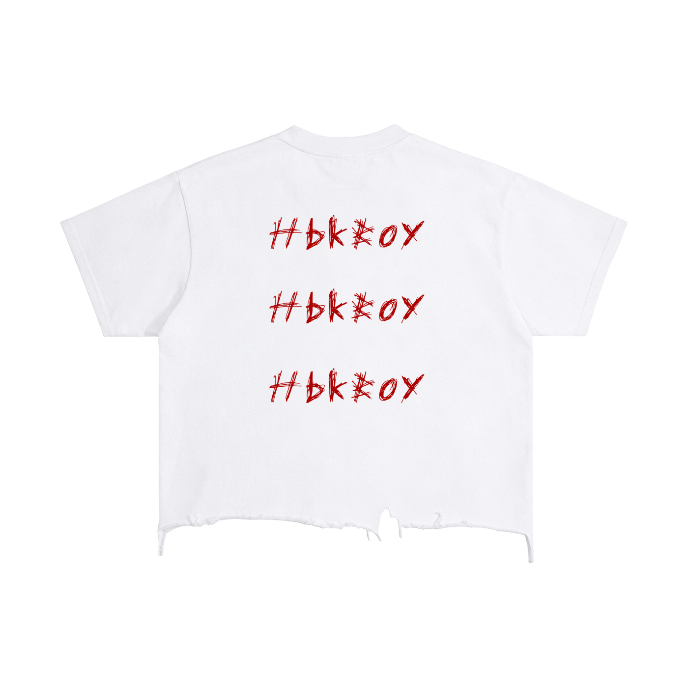 Hbkboy - Vintage Wash Boxy Distressed Hem T-Shirt