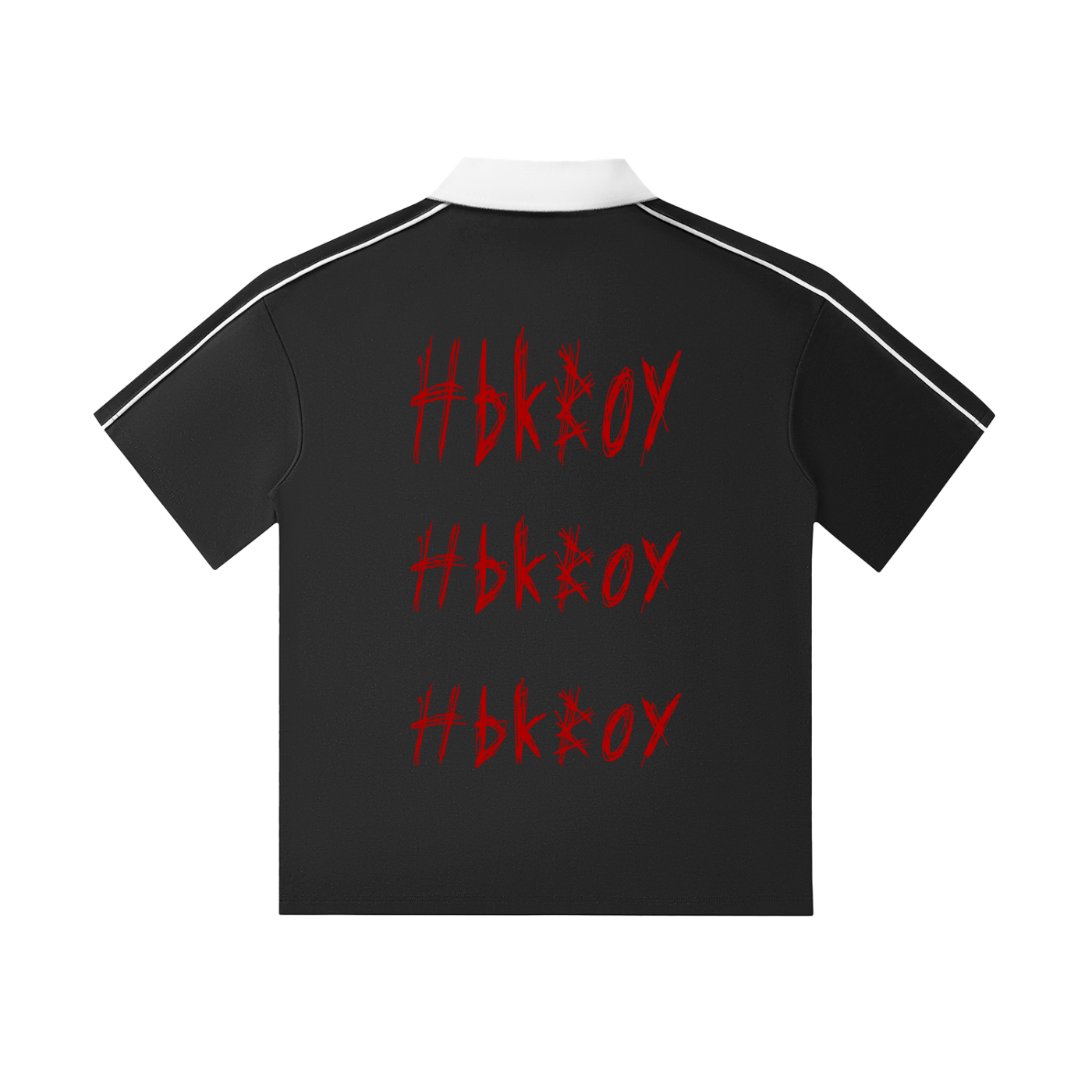 Hbkboy - Contrast Collar Short-Sleeve Polo Shirt